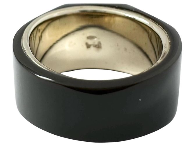 Louis Vuitton LV Logo Ring Braun Silber - Ansicht 3
