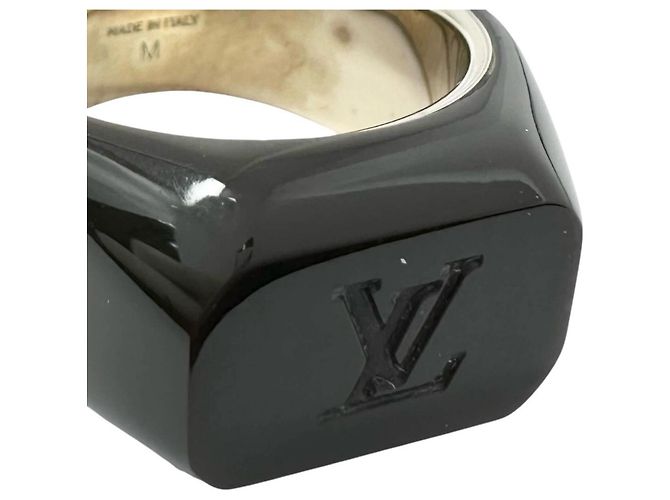 Louis Vuitton LV Logo Ring Braun Silber - Ansicht 4