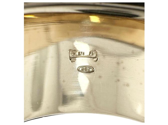 Louis Vuitton LV Logo Ring Braun Silber - Ansicht 6