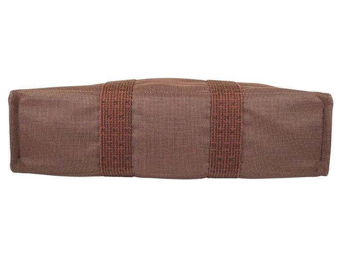 Hermès Borsa Tote Hermes Herline MM Chocolate Marrone - vista 3