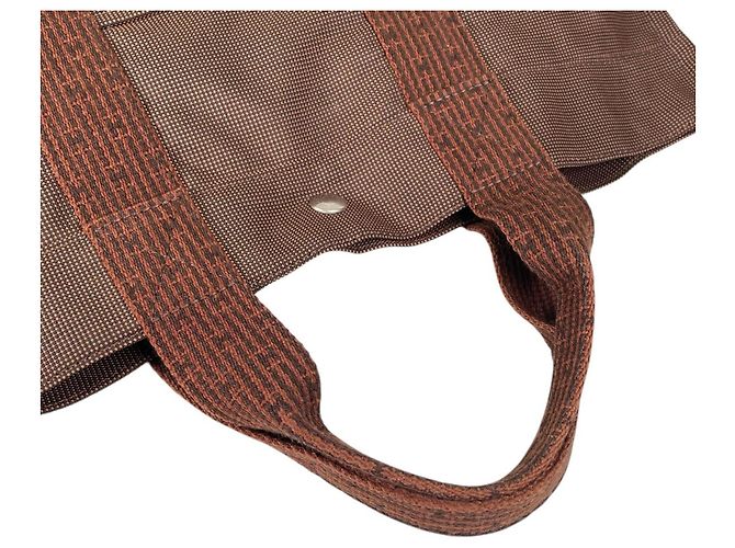 Hermès Borsa Tote Hermes Herline MM Chocolate Marrone - vista 6