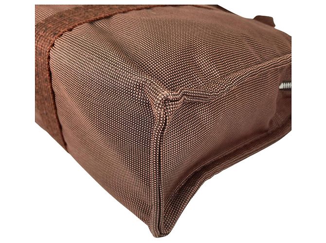 Hermès Borsa Tote Hermes Herline MM Chocolate Marrone - vista 7