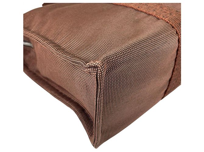 Hermès Borsa Tote Hermes Herline MM Chocolate Marrone - vista 8