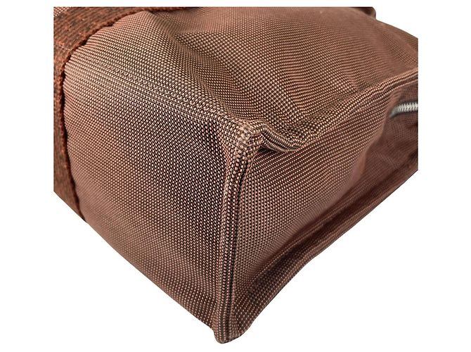 Hermès Borsa Tote Hermes Herline MM Chocolate Marrone - vista 9