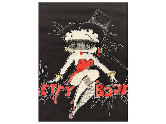 Saint Laurent T-shirt preto Betty Boop - vista 3