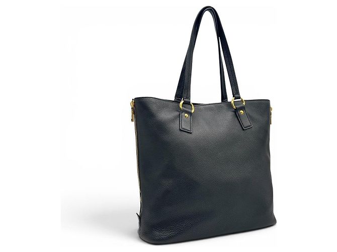 Tote Prada Tasche aus schwarzem Leder - Ansicht 3