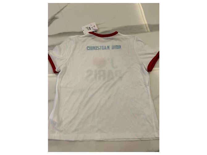 Camiseta Christian Dior J'adore Paris blanco y rojo Roja - vista 2