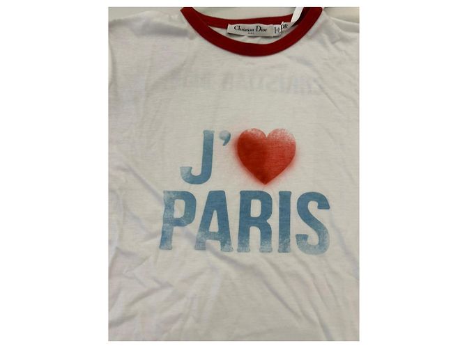 Camiseta Christian Dior J'adore Paris blanco y rojo Roja - vista 3