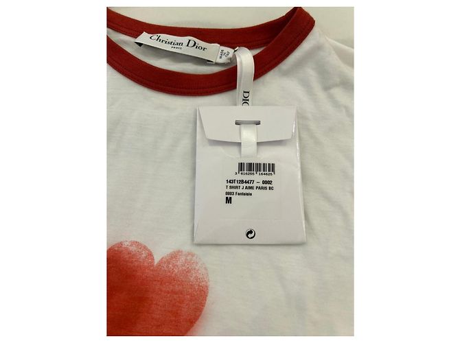 Camiseta Christian Dior J'adore Paris blanco y rojo Roja - vista 5