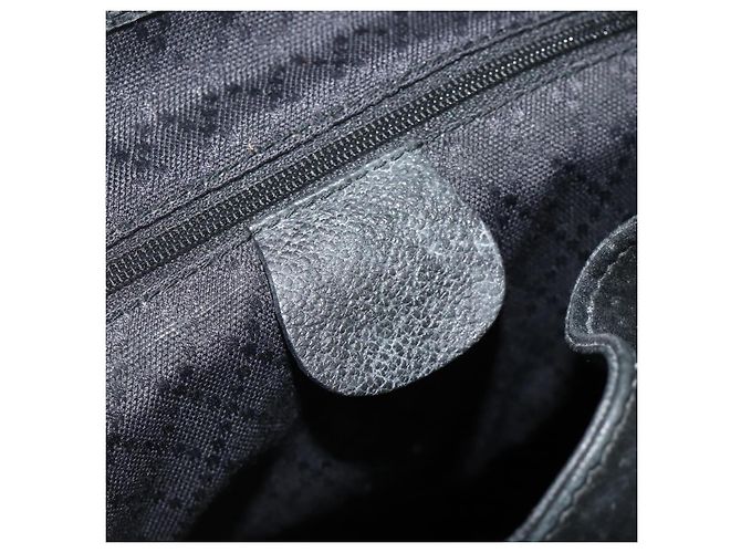 Gucci Vintage Bamboo Camoscio Medium Nero - vista 6