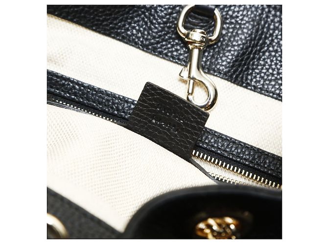 Borsa a tracolla con catena in pelle Gucci Soho Nero - vista 11