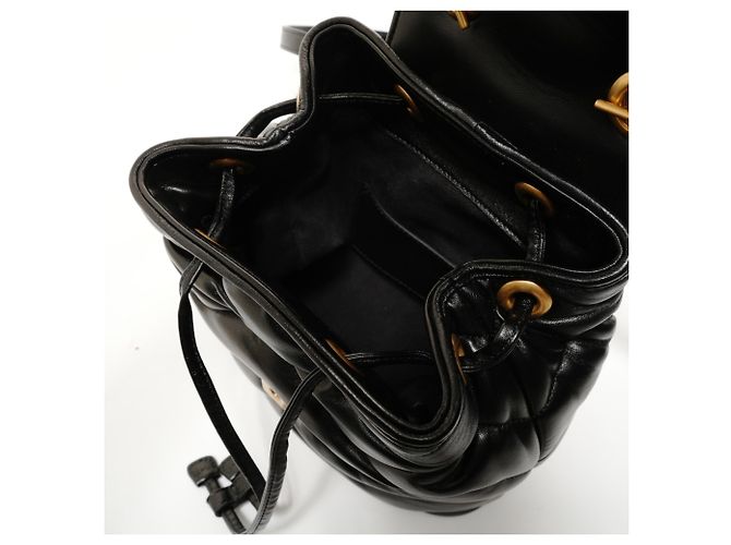 Gucci GG Marmont gesteppter Lederrucksack Schwarz - Ansicht 11