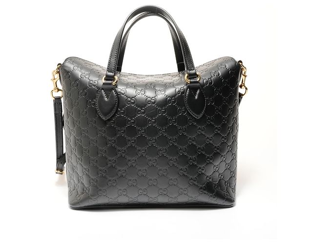 Borsa a mano e a tracolla Gucci GG Shima in pelle Nero - vista 2