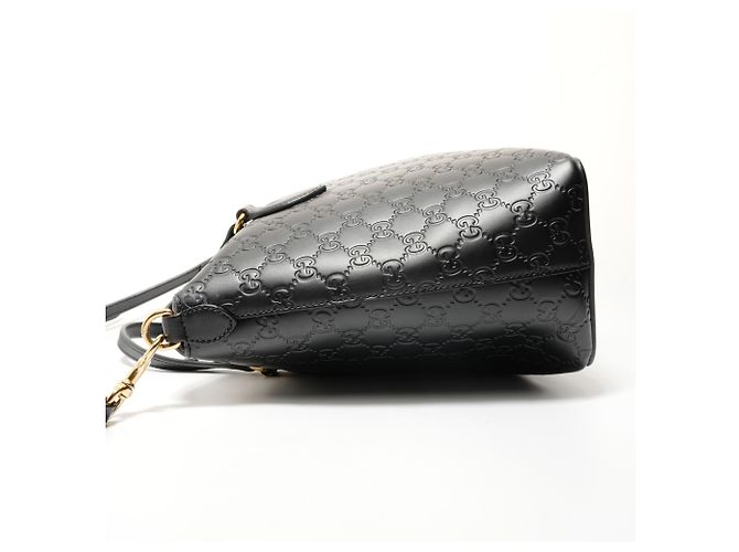 Borsa a mano e a tracolla Gucci GG Shima in pelle Nero - vista 3