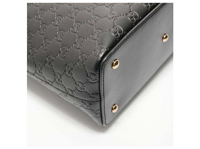 Borsa a mano e a tracolla Gucci GG Shima in pelle Nero - vista 5