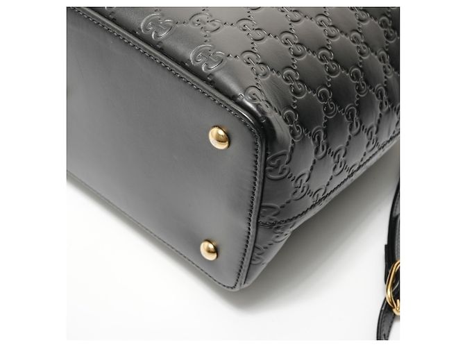 Borsa a mano e a tracolla Gucci GG Shima in pelle Nero - vista 6