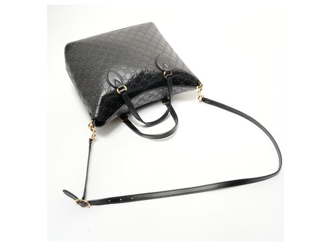 Borsa a mano e a tracolla Gucci GG Shima in pelle Nero - vista 8