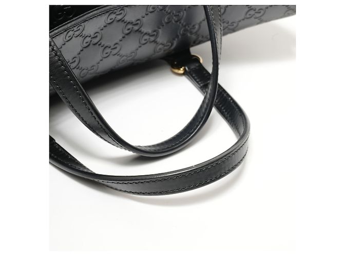 Borsa a mano e a tracolla Gucci GG Shima in pelle Nero - vista 9