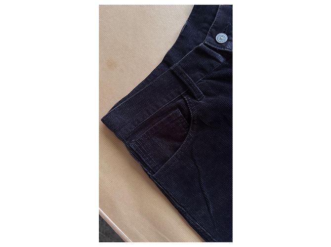 Visvim Giza Corduroy Wide Pants Nero - vista 10