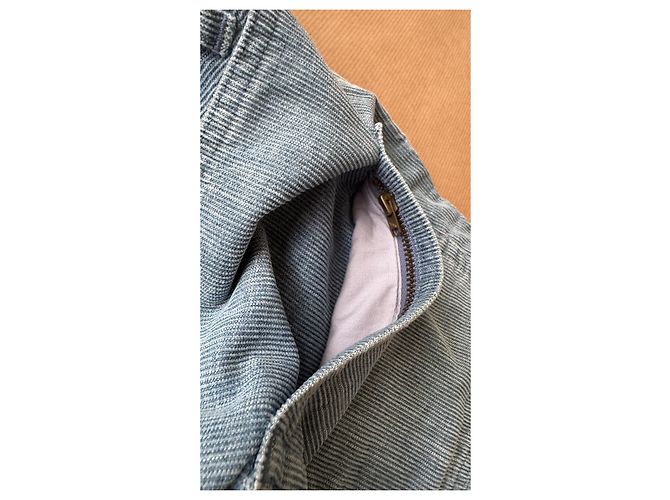 Visvim Fluxus 03 Kano Shorts Velluto Blu Chiaro - vista 12