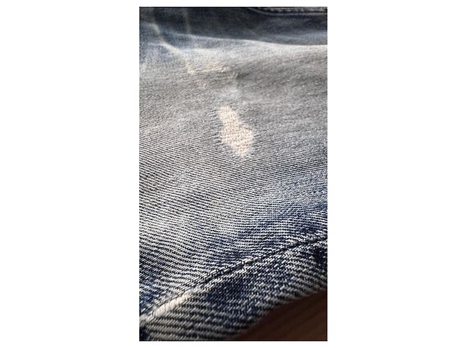Visvim 03 Non Washed Crash Social Sculpture Denim Blu - vista 11