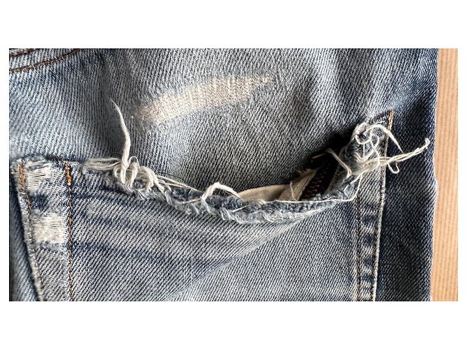 Visvim 03 Non Washed Crash Social Sculpture Denim Blu - vista 14