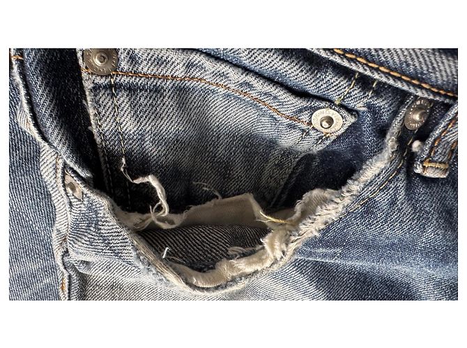 Visvim 03 Non Washed Crash Social Sculpture Denim Blu - vista 16