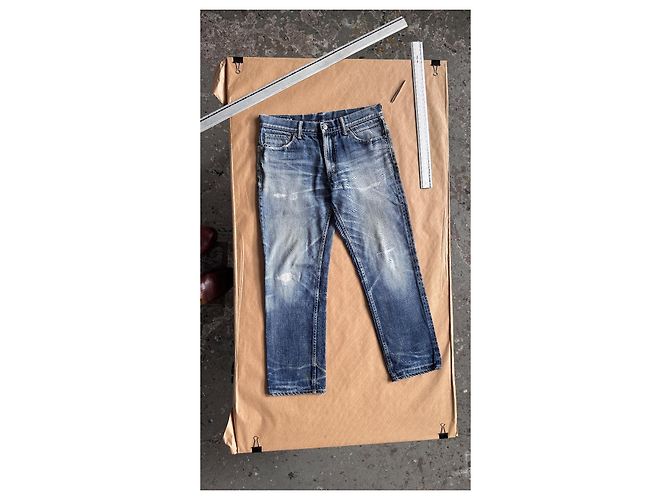 Visvim 03 Non Washed Crash Social Sculpture Denim Blu - vista 17