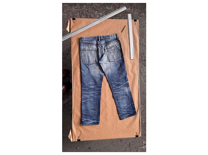 Visvim 03 Non Washed Crash Social Sculpture Denim Blu - vista 18