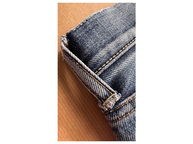 Visvim 03 Non Washed Crash Social Sculpture Denim Blu - vista 19