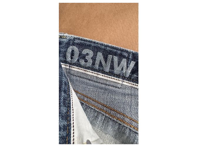 Visvim 03 Non Washed Crash Social Sculpture Denim Blu - vista 9
