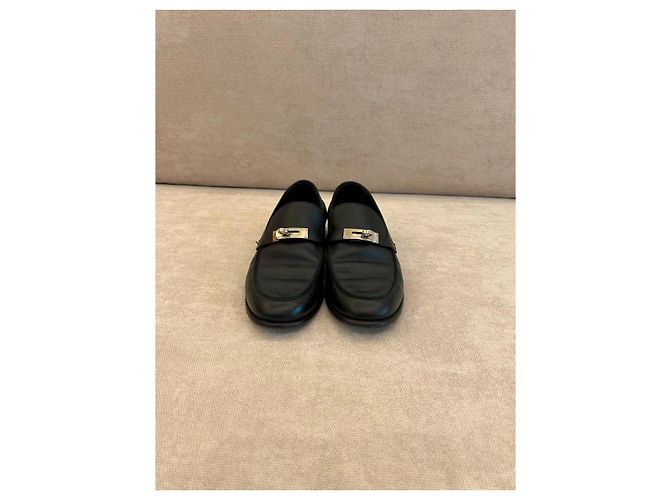 Mocassini in pelle nera Hermès Nero - vista 5