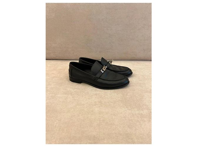 Mocassini in pelle nera Hermès Nero - vista 6