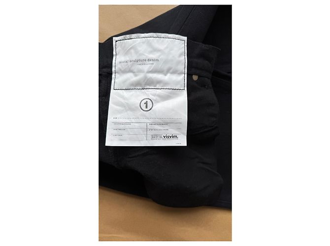 Visvim Social Sculpture 03 Overdye Black Denim Nero - vista 12
