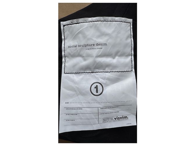 Visvim Social Sculpture 03 Overdye Black Denim Nero - vista 13