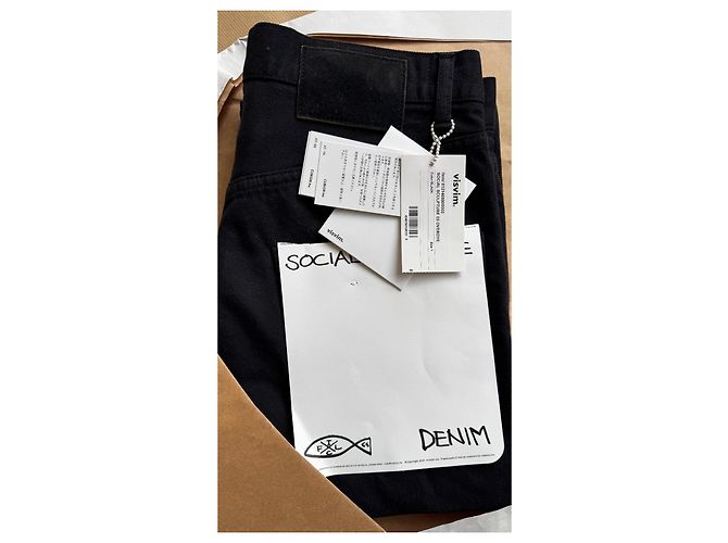 Visvim Social Sculpture 03 Overdye Black Denim Nero - vista 4