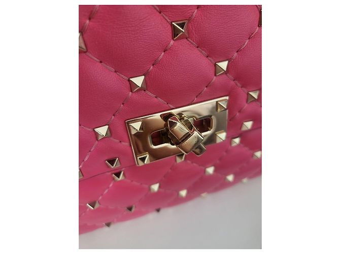 sac en nappa Valentino garavani rockstud spike Rose - vue 3