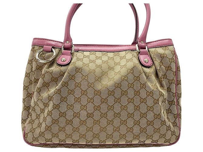 Borsa Tote Gucci Sukey beige - vista 2