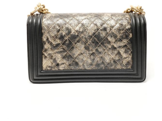 Borsa a Spalla Chanel Boy Metallica Metallico - vista 2