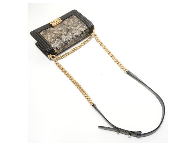 Borsa a Spalla Chanel Boy Metallica Metallico - vista 8