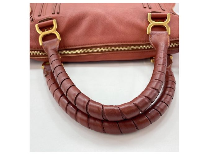 Borsa Tote Chloé Marcie in marrone - vista 10