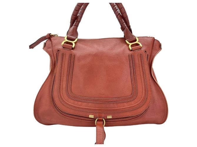Borsa Tote Chloé Marcie in marrone - vista 2