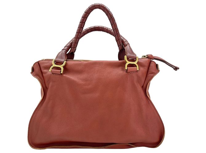 Borsa Tote Chloé Marcie in marrone - vista 3