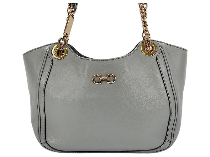 Borsa Salvatore Ferragamo Gancini Marrone - vista 2
