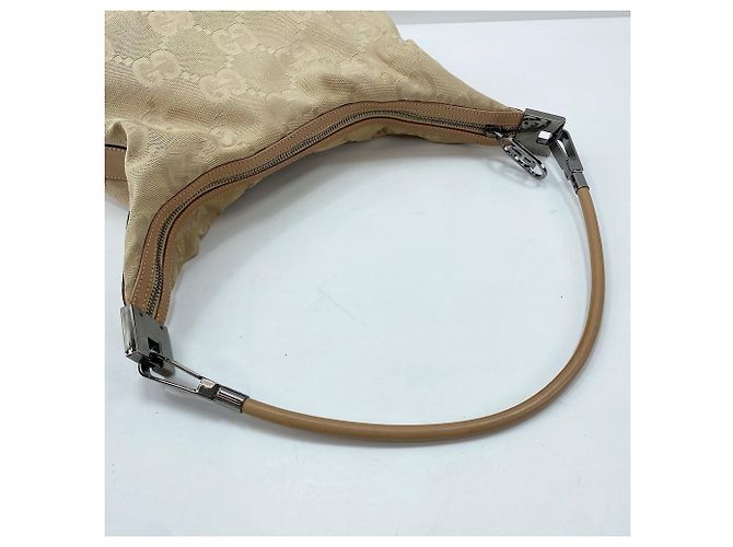 Borsa a Spalla Gucci Giant GG Beige - vista 10