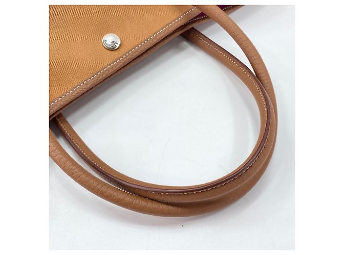 Hermès Borsa Tote Hermes Garden Party MM - Brown Marrone - vista 10