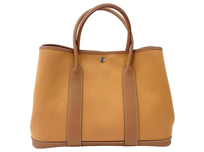 Hermès Borsa Tote Hermes Garden Party MM - Brown Marrone - vista 2