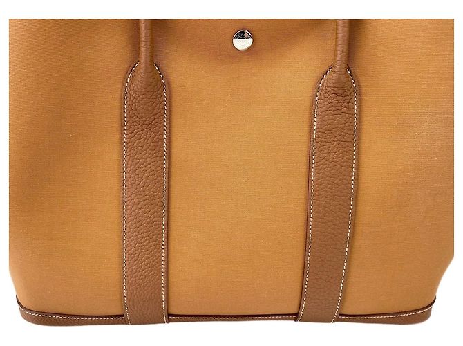 Hermès Borsa Tote Hermes Garden Party MM - Brown Marrone - vista 4