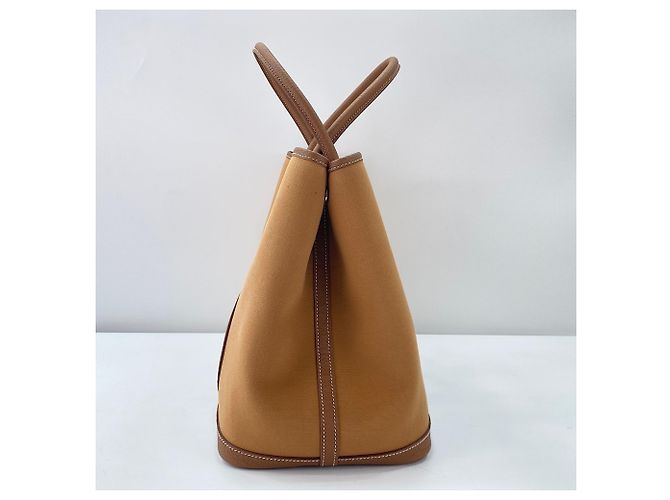 Hermès Borsa Tote Hermes Garden Party MM - Brown Marrone - vista 5