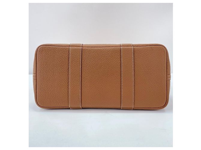 Hermès Borsa Tote Hermes Garden Party MM - Brown Marrone - vista 7